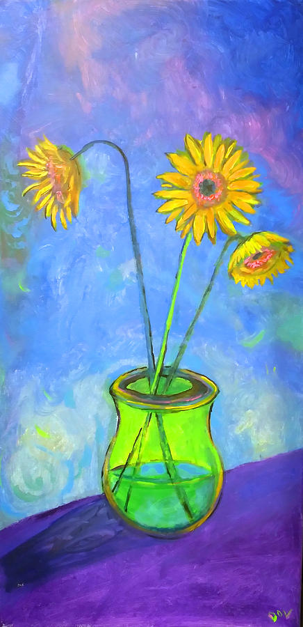 Vincent Van Gogh Painting - Sunflower Hour by Dov Gertzweig