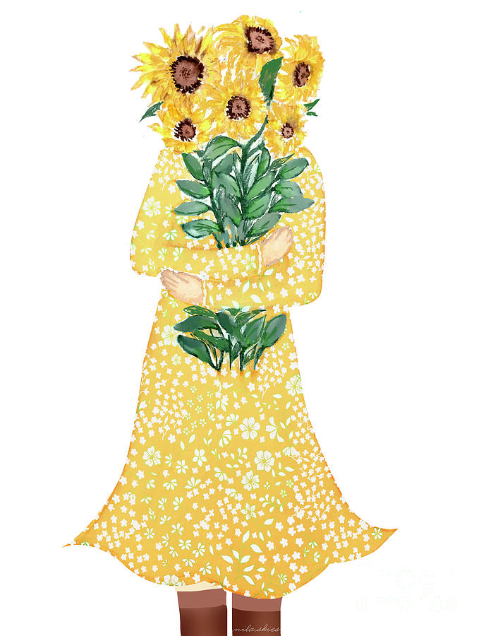 Sunflower Hug Digital Art by Neela Paramkusham Fine Art America