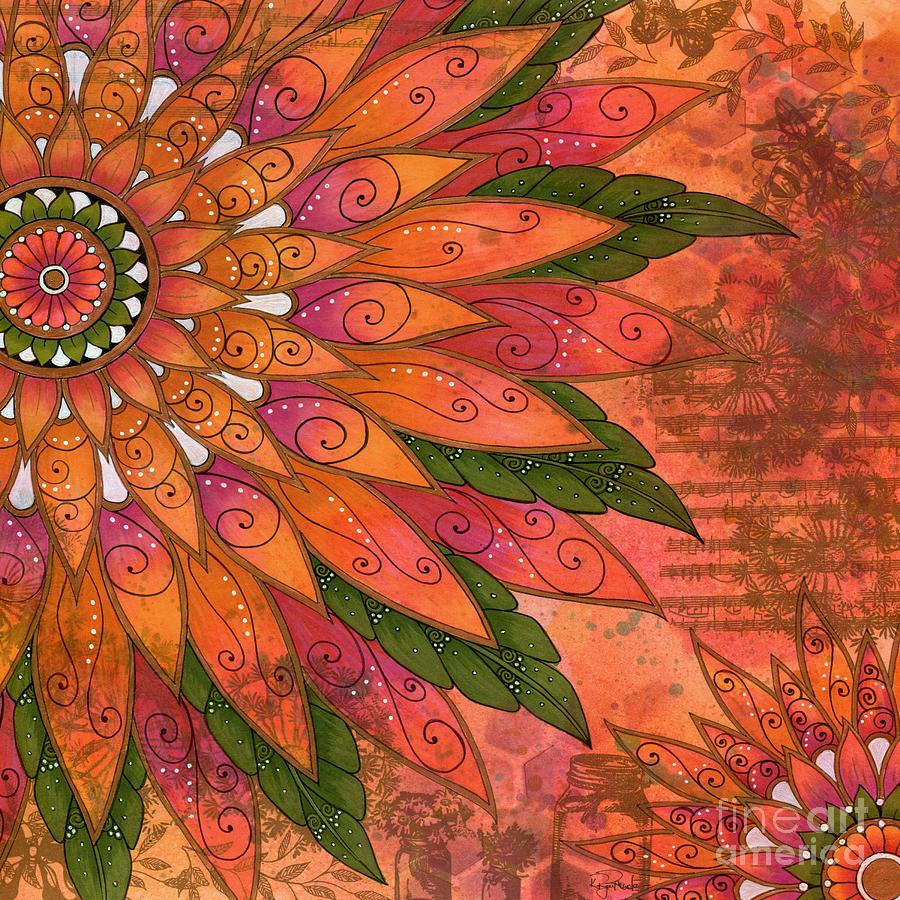 Sunflower in Pinks Mixed Media by Kelly Ryan Rhoades - Fine Art America