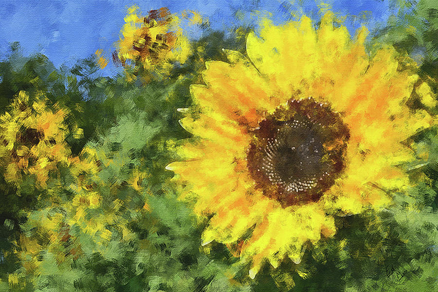 Sunflower in the morning Painting by William Mace Sunflower in the morning Painting by William Mace