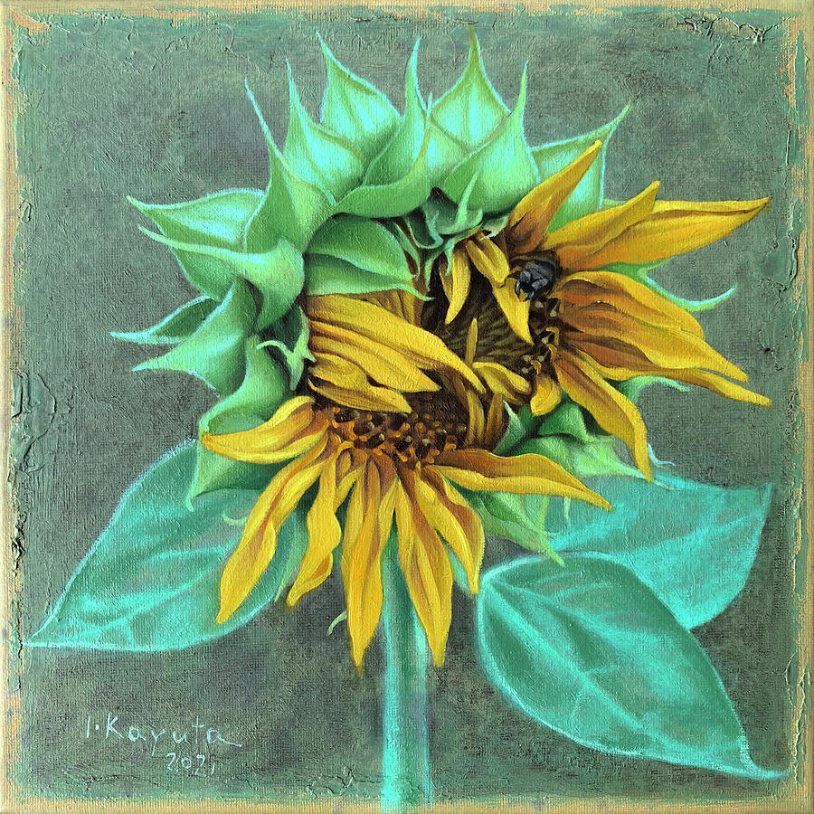 Sunflower Painting by Inesa Kayuta - Fine Art America