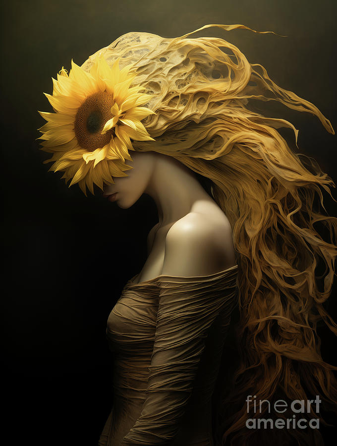 Sunflower Digital Art by Jacky Gerritsen