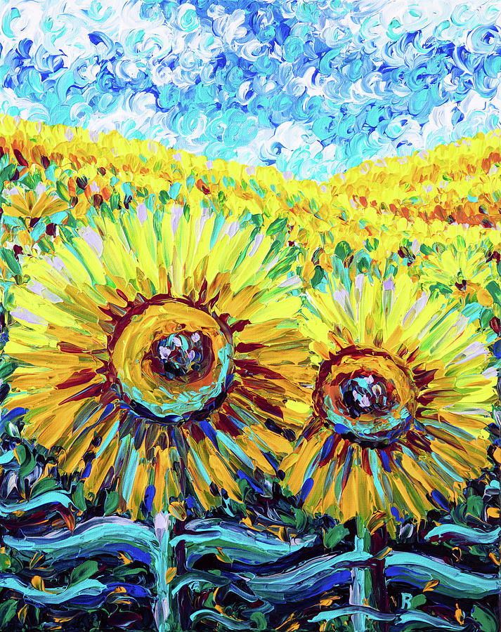 Sunflower Jubilee Painting by Bari Rhys