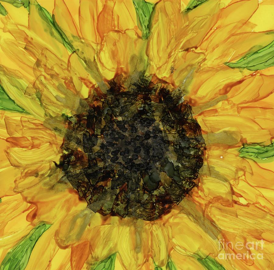 Sunflower Painting by Julie Greene-Graham