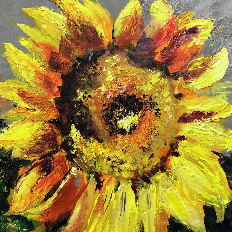 Sunflower Painting by Karen Mangold - Fine Art America