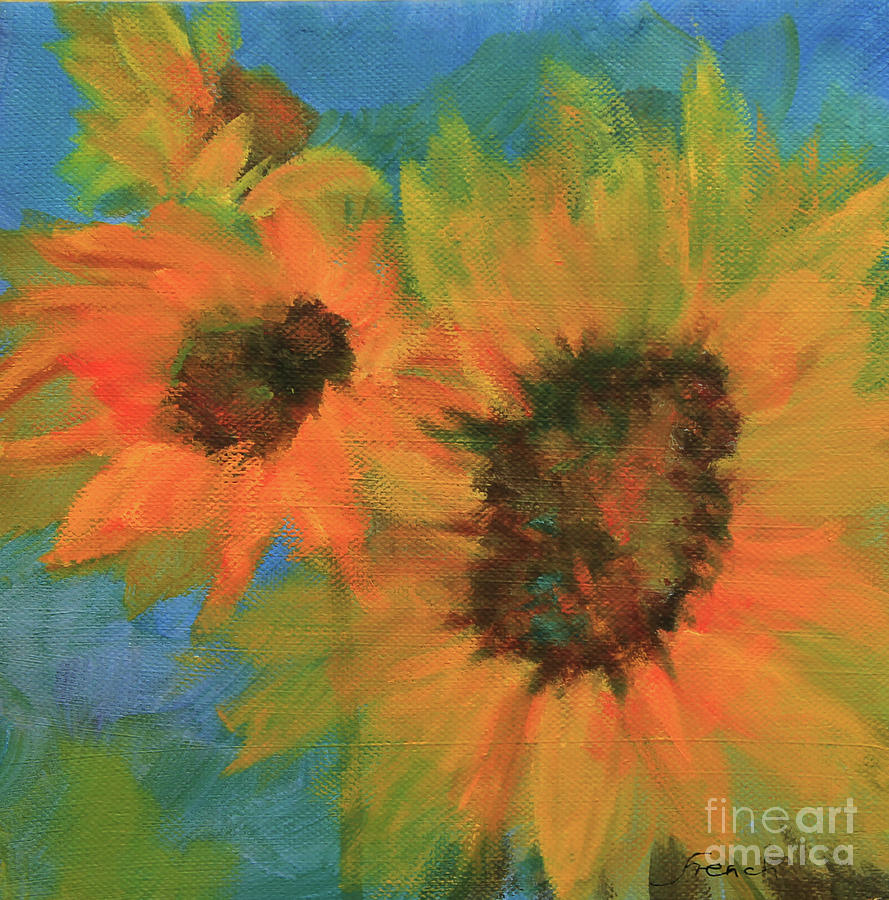 Sunflower Love Painting by Jeanette French