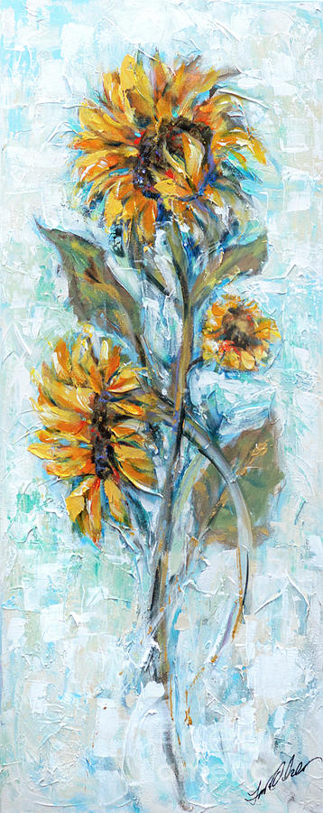Sunflower Love Painting by Linda Olsen