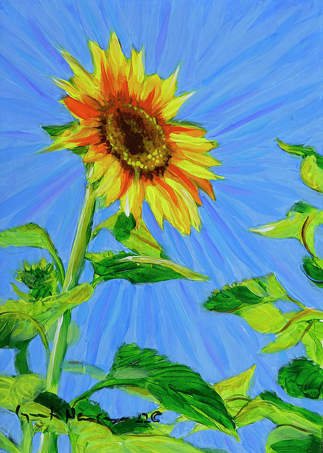 Sunflower Painting by Lynn Hansen