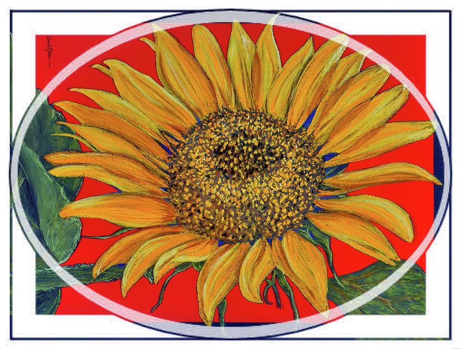 Sunflower Mask Pastel by Daniel Adams