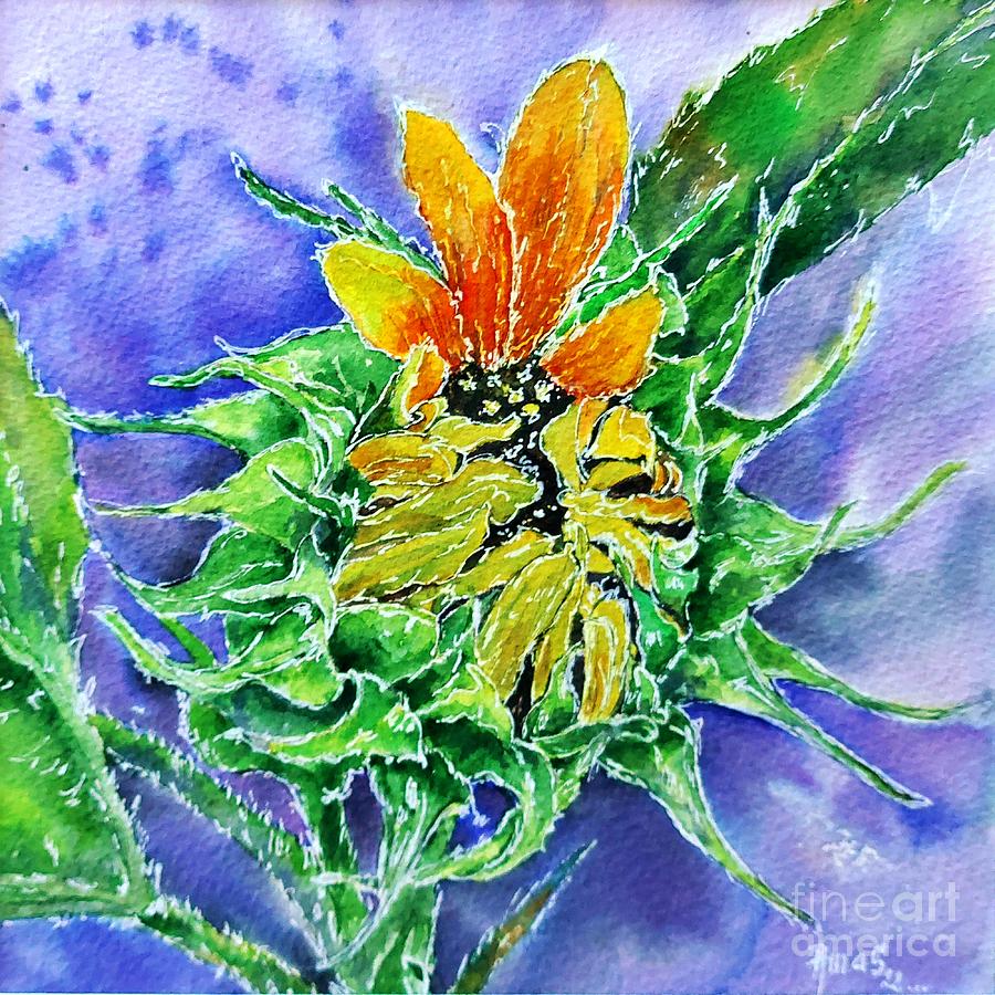 Sunflower Morning Painting by Amalia Suruceanu