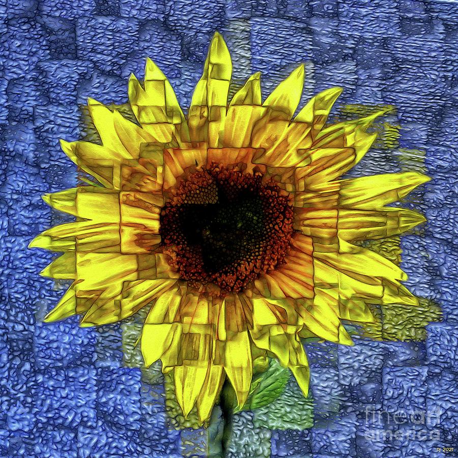 Sunflower Mixed Media - Sunflower Mosaic  by Daniel Janda