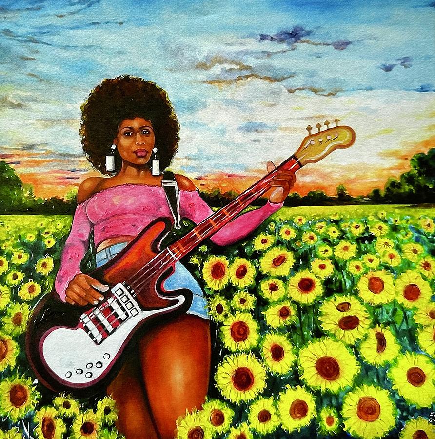 Sunflower music  Painting by Emery Franklin