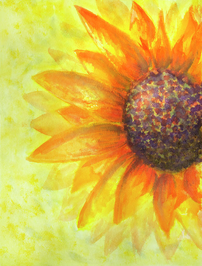 Sunflower on a Warm Sunny Day Painting by Iris Richardson