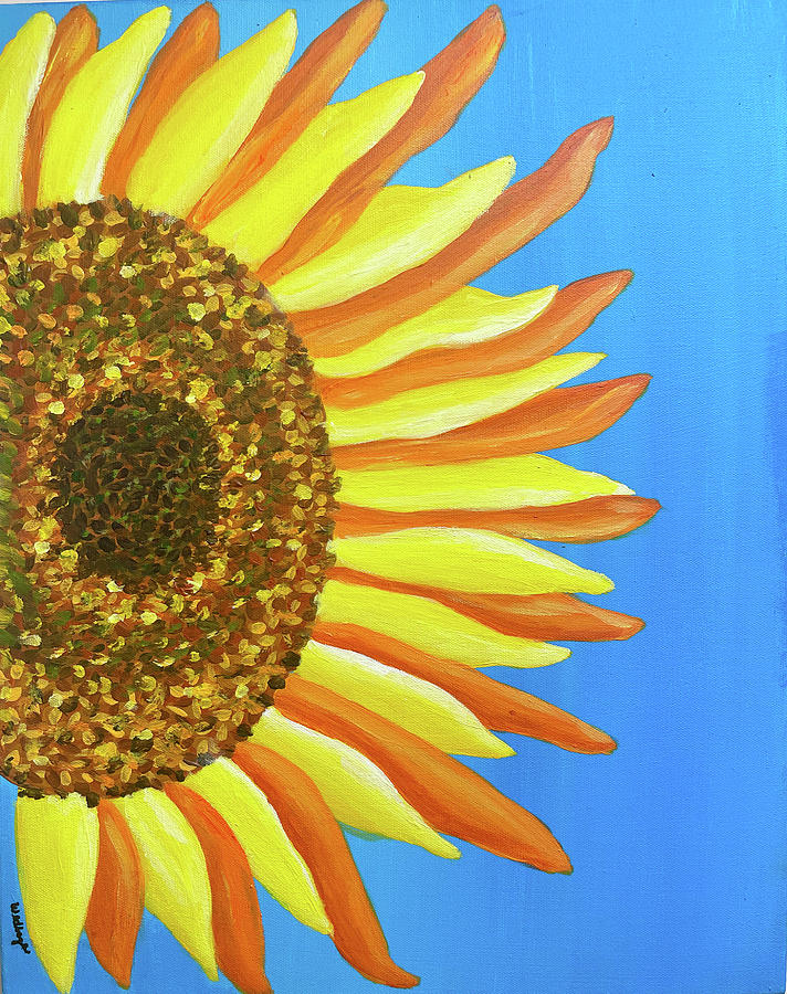 Sunflower One Painting by Christina Wedberg