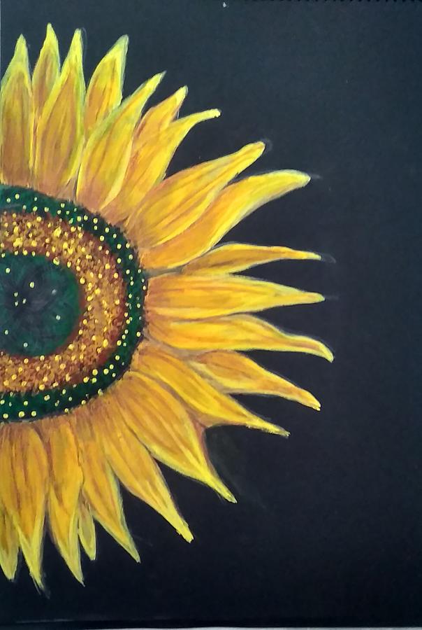 Sunflower painting Painting by Sindhanai Malarvizhi - Fine Art America