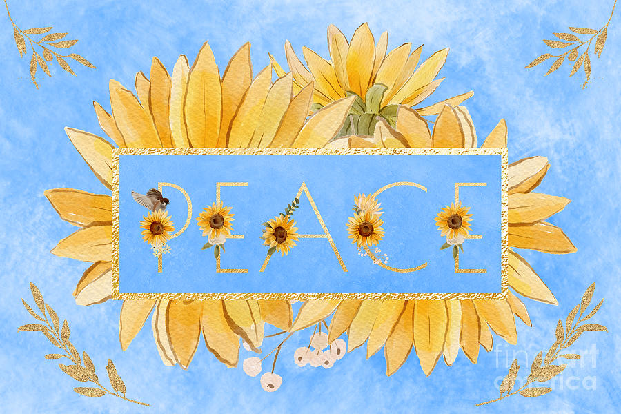 Sunflower Peace Digital Art by Anita Pollak