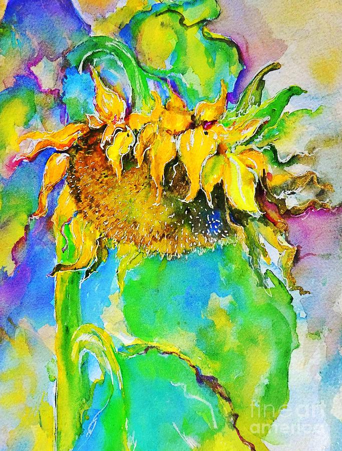 Sunflower Play Painting by Amalia Suruceanu