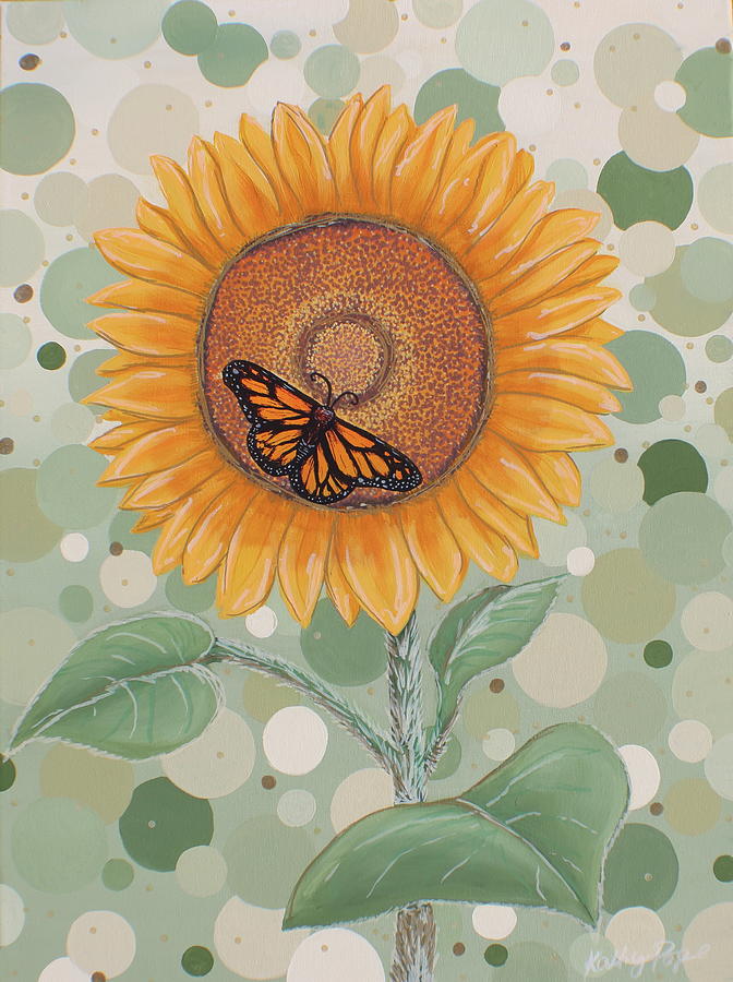 Sunflower Polkadot A Gardens Tale Painting by Kenneth Pope