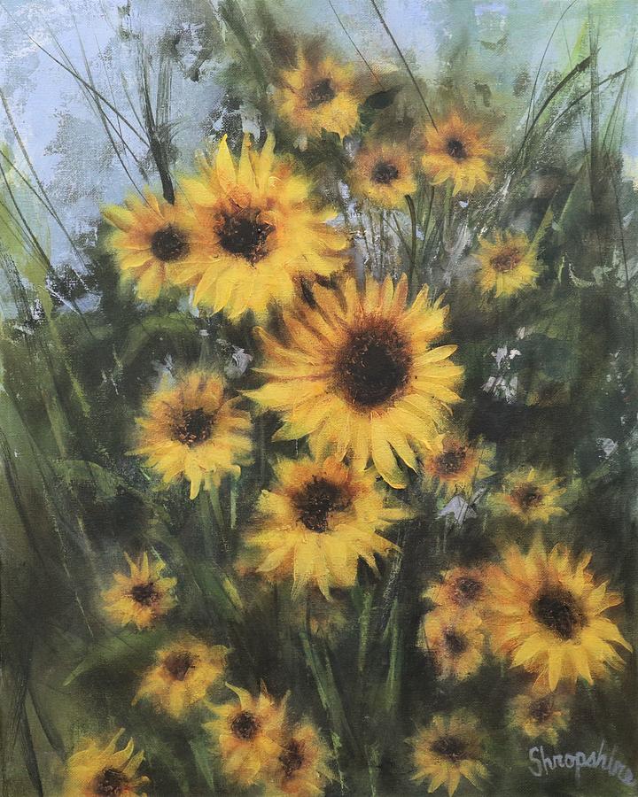 Sunflower Proposal Painting by Tom Shropshire