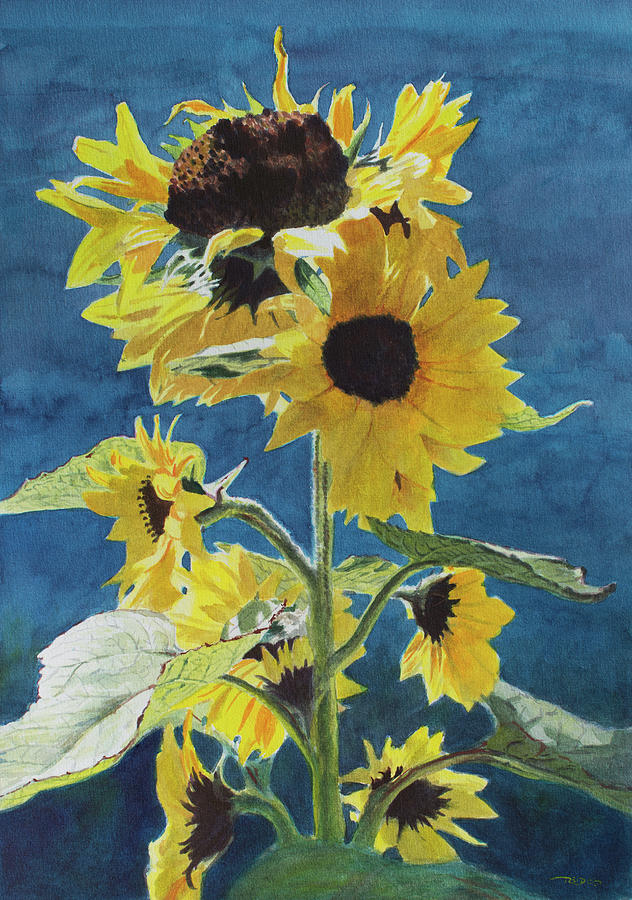 Sunflower Season Painting by Christopher Reid