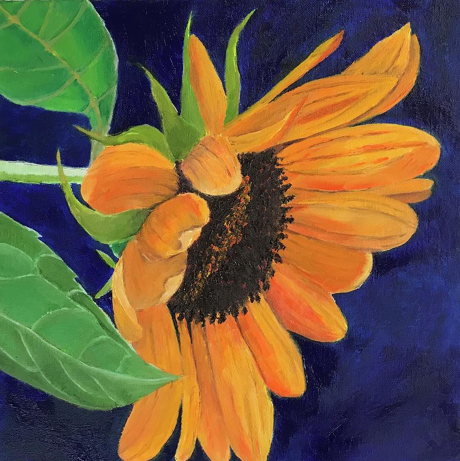 Sunflower Painting By Sharon Gerber