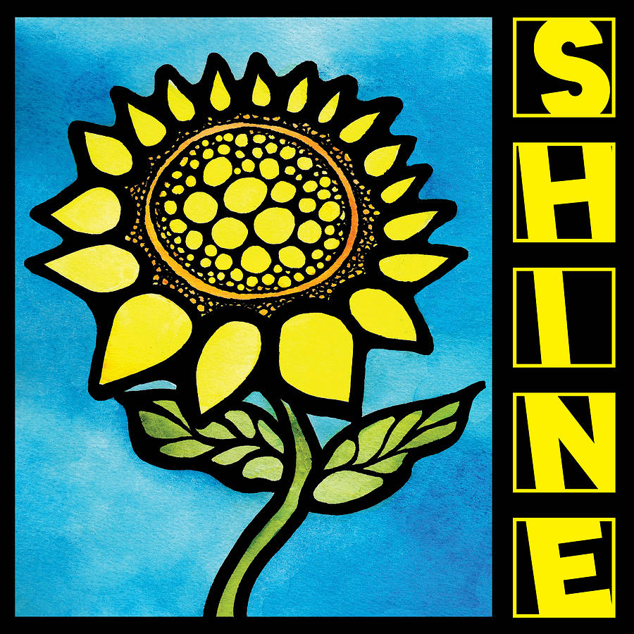 Sunflower Shine Mixed Media by Ginny Gaura