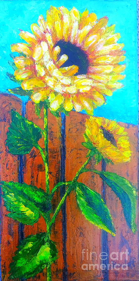 Sunflower Sisters Painting by Beverly Boulet