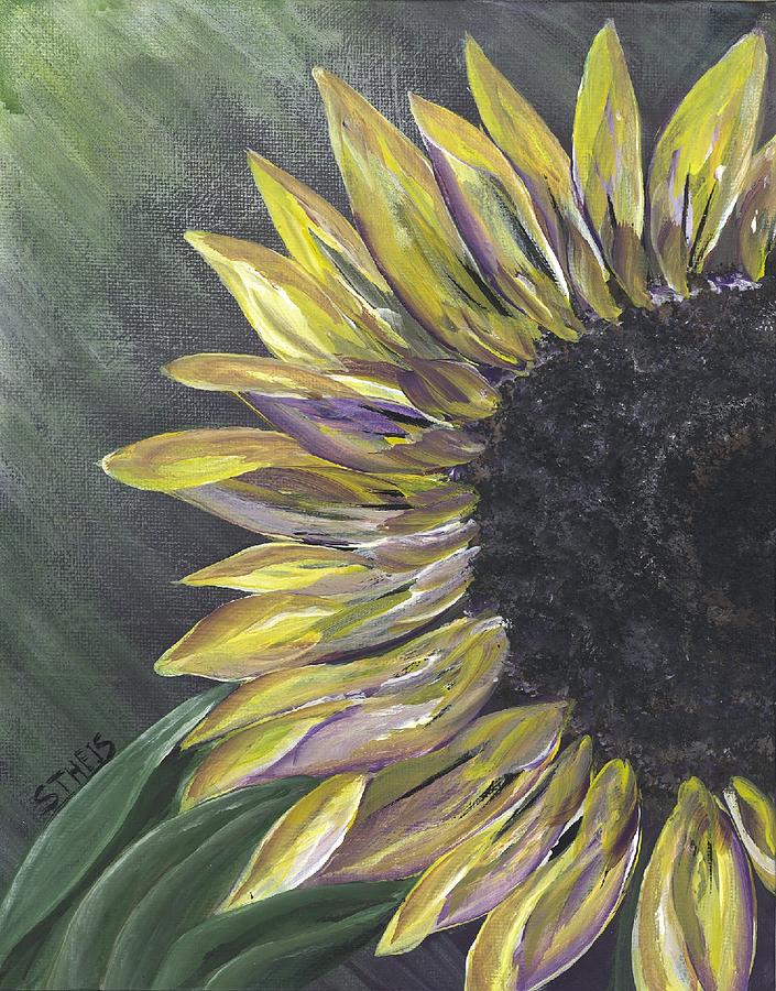 Sunflower Painting by Suzanne Theis - Fine Art America