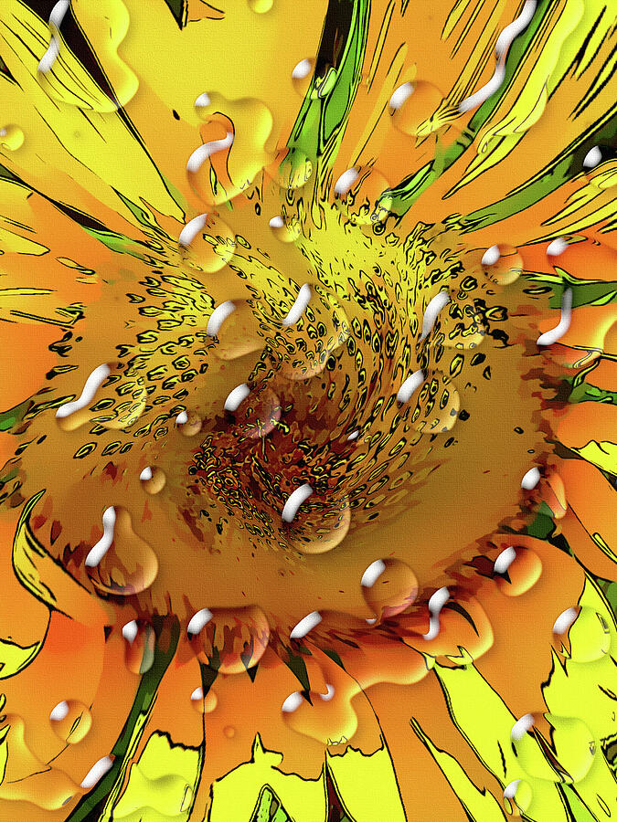 Sunflower Tears  Digital Art by Shelli Fitzpatrick