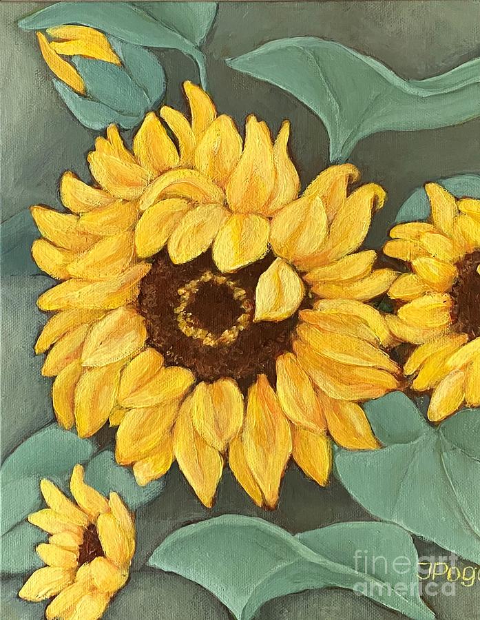 Sunflower time Painting by Inese Poga