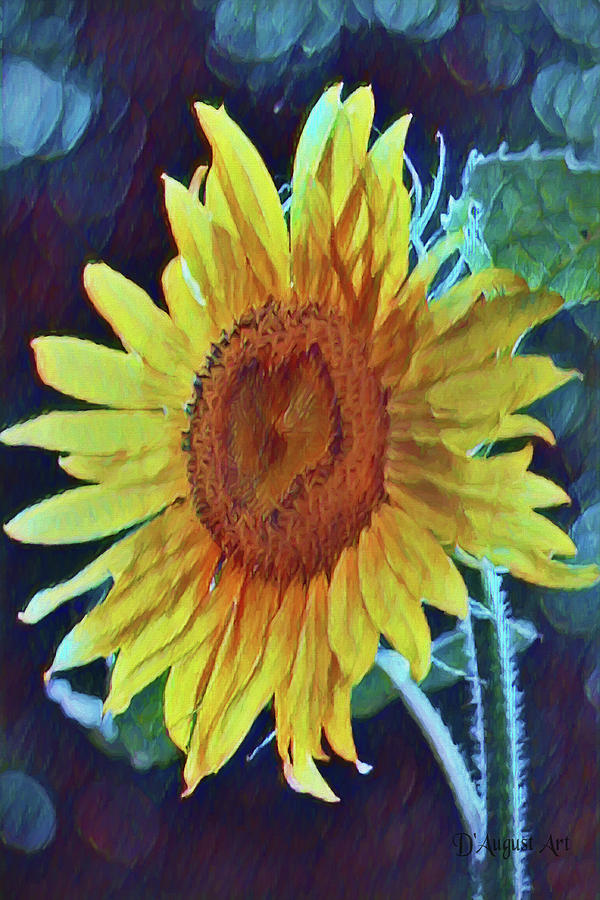 Sunflower Digital Art - Sunflower Time by Theresa Campbell