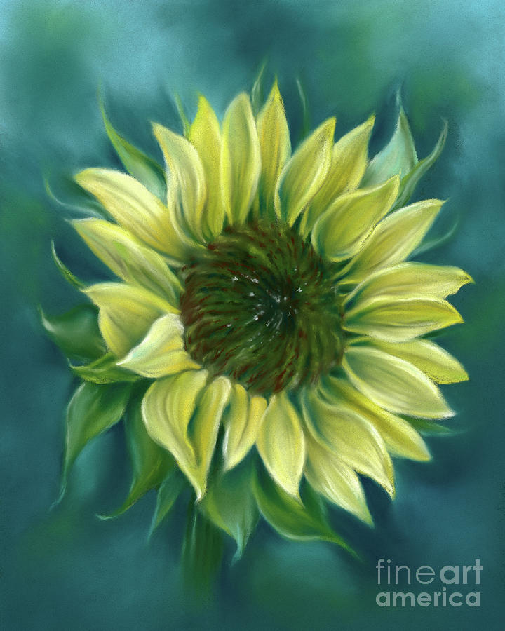 Sunflower Weathering the Storm Painting by MM Anderson