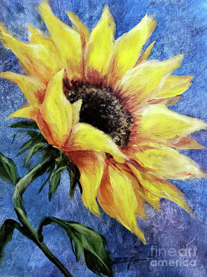 Sunflower Painting by Zan Savage