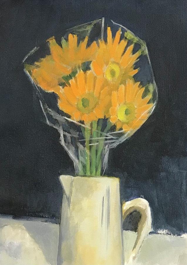 Sunflowers Painting by Kazumi Whitemoon