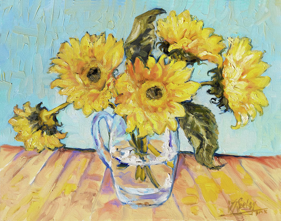 Sunflowers 1 Painting by Irek Szelag