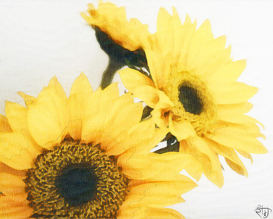 Sunflowers 1 Digital Art by Red Ram