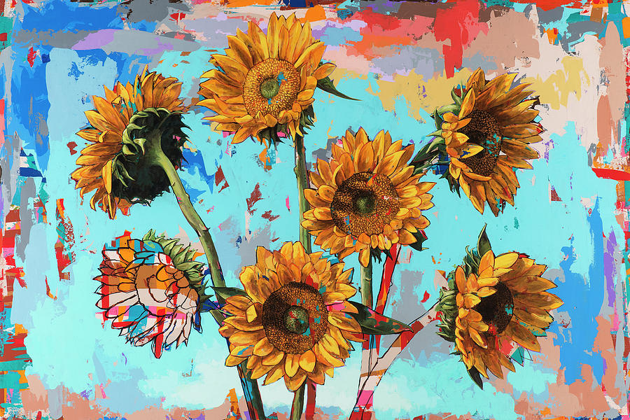 Sunflower Painting - Sunflowers #11 by David Palmer