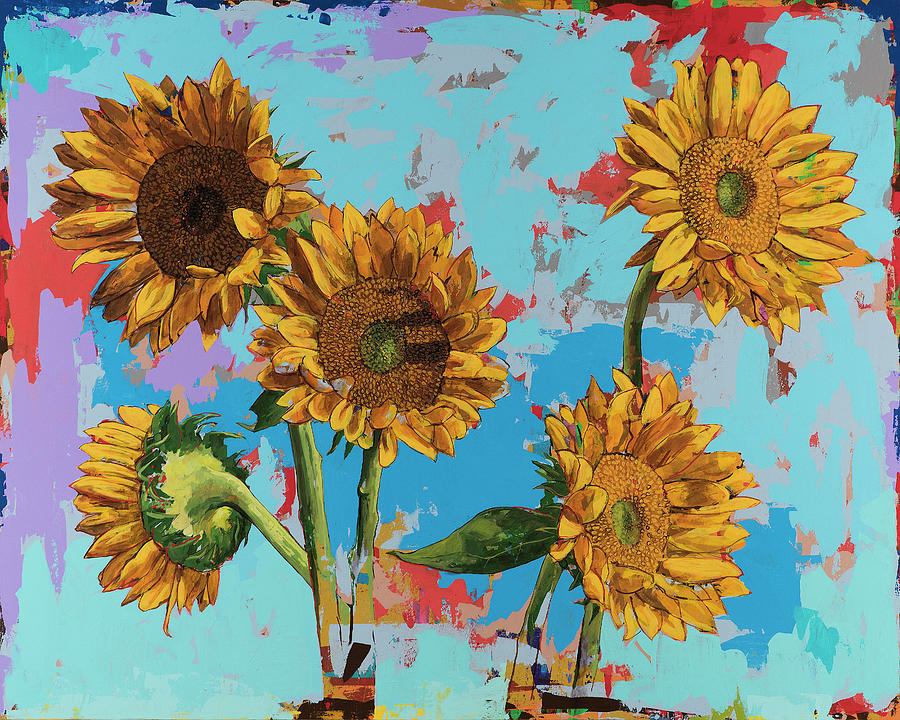 Sunflowers Painting - Sunflowers #12 by David Palmer