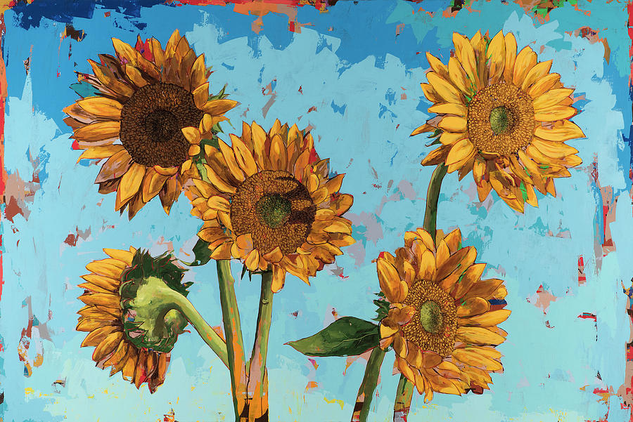 Sunflowers #13 Painting by David Palmer