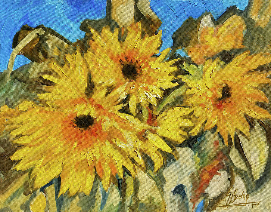 Sunflowers 2 Painting by Irek Szelag