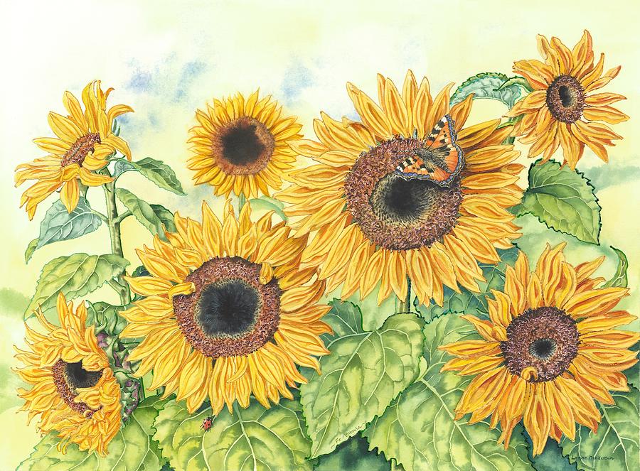 Sunflowers 2 Painting by Lynne Henderson