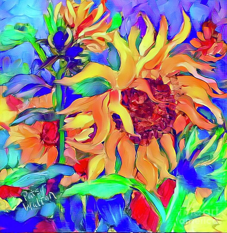 Sunflowers 2 Painting by Patsy Walton