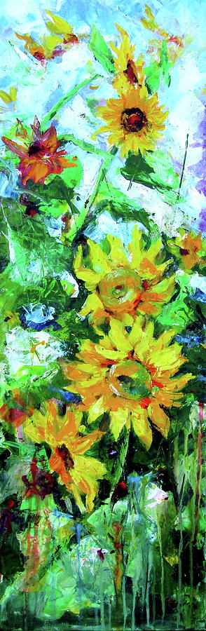 Sunflowers-acrylic Painting by Kovacs Anna Brigitta