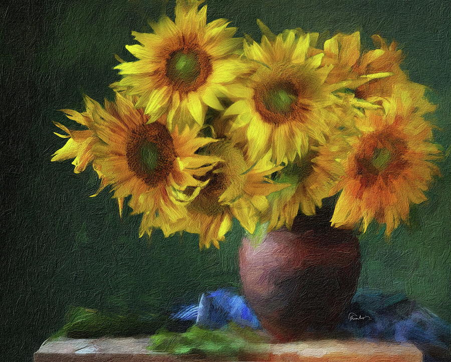 Sunflowers and Friendship Digital Art by Russ Harris