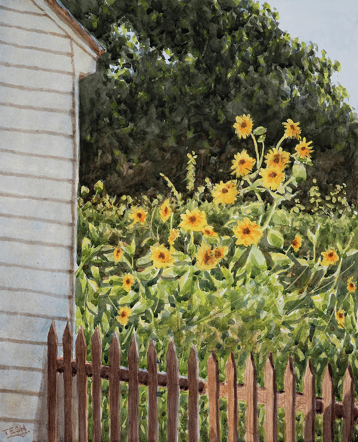 Sunflowers at Mordecai Painting by Tesh Parekh