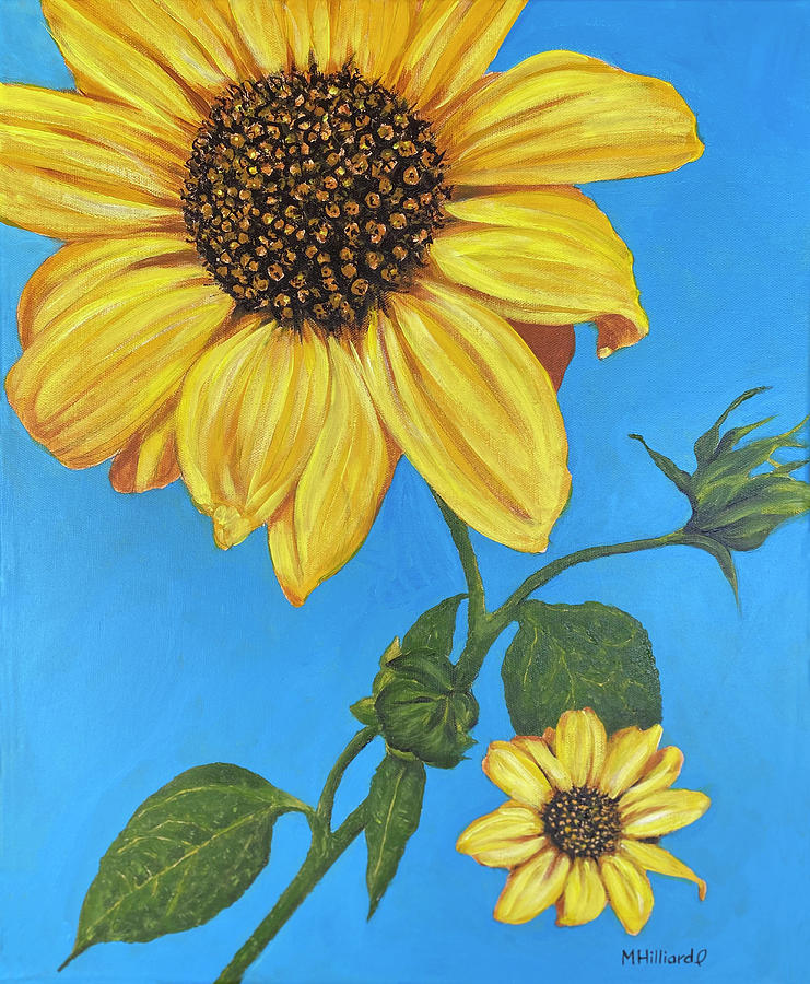 Sunflowers be Happy Painting by Marilyn Borne