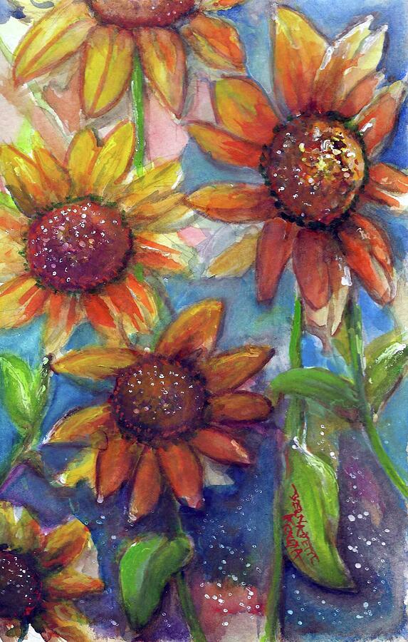 Sunflowers Painting by Bernadette Krupa