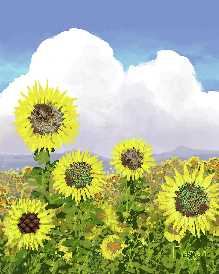 Sunflowers Digital Art by Beverly Fagan Gilbertson - Pixels