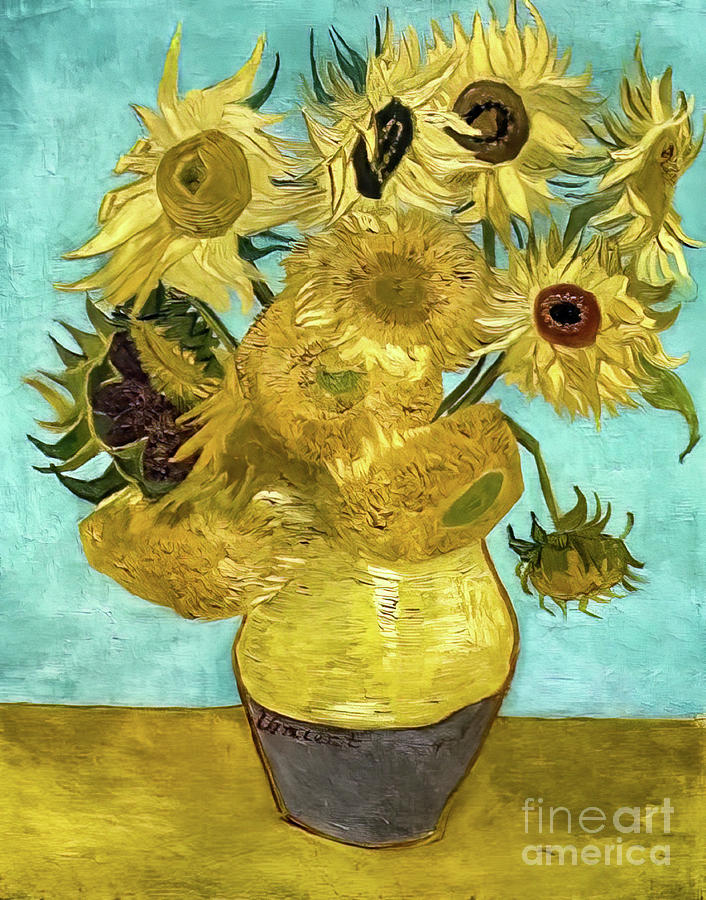 Sunflowers by Vincent Van Gogh 1889 Painting by Vincent Van Gogh
