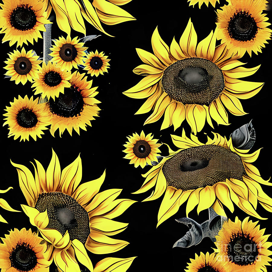 Sunflowers Creations Digital Digital Art by Debra Miller - Fine Art America